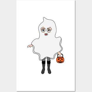 Ghost Halloween Trick or Treat Sticker 1 Posters and Art